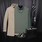 ❄️Winter New🔥Men's Lapel Faux Two-Piece Knitted Shirt