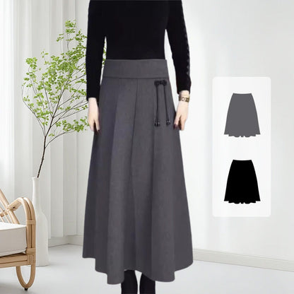 ❄️Winter New❄️Women’s Elastic High Waisted Thick Long Skirt