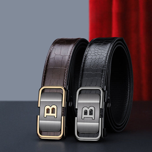 🔥Holiday Sale🔥Men's Crocodile-Patterned Automatic Buckle Belt