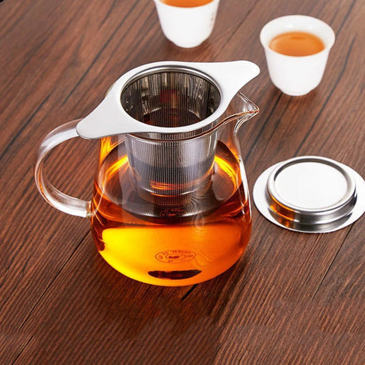 🔥Buy 1 Get 1 Free🔥Stainless Steel Tea Filter with Double Handles & Lid