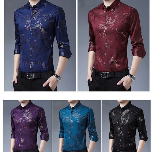 Men's Printed Lightweight Business Casual Shirt（50% OFF）