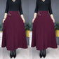 Elegant Solid Color Soft Pleated A-Line Skirt