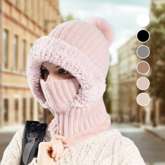 ❄️Winter Specials❄️ Women's One-Piece Knitted Beanie Scarf Mask