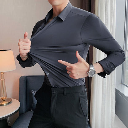 👔2025 New Arrival✨Men's High Stretch Ironing-free Business Shirt
