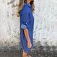 🔥Spring New👗Women's Casual Denim Lapel Dress