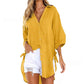 ✨Sprig New✨Women's Loose Fit Tie Asymmetrical Shirt