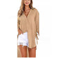 ✨Sprig New✨Women's Loose Fit Tie Asymmetrical Shirt