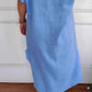 ✨Spring New✨Casual Cotton Linen V-Neck Tassel Slit Dress