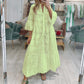 💞Spring New Arrival💞Women’s Elegant V Neck Eyelet Flowy Long Dress
