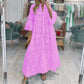 💞Spring New Arrival💞Women’s Elegant V Neck Eyelet Flowy Long Dress