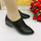 Casual Soft Leather Chunky Heel Mom Shoes