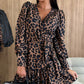 🌸Spring Specials💐Women’s Elegant Leopard Print Wrap Mini Dress