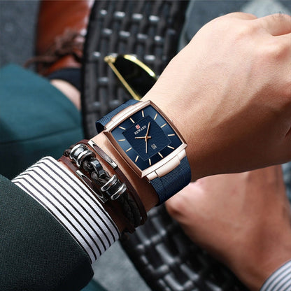 ✨Hot Sale 50% Off🔥Men’s Ultra-thin Square Mesh Belt Quartz Watch
