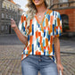 🌸Spring Specials🌸Women's Printed V-Neck Short Sleeve Top
