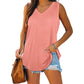 Summer V-Neck Solid Color Vest