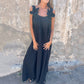 Women’s Elegant Floral Strap Maxi Dress
