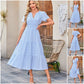 💞Spring New Arrival💞Women's Casual Summer Short-Sleeve V-Neck Long Dresses