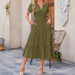 💞Spring New Arrival💞Women's Casual Summer Short-Sleeve V-Neck Long Dresses