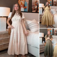 💞Spring New Arrival💞Women's Casual Summer Short-Sleeve V-Neck Long Dresses