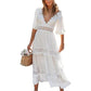💕Spring New Arrival💕V-Neck Lace Back Maxi Dress
