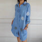 🌸Spring Specials💐Women's Casual Printed Button-Down Shirt Dress