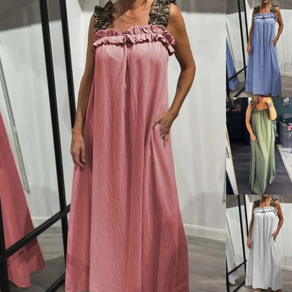 ✨Early Summer New✨Women's Casual Sleeveless Maxi Dress with Pockets
