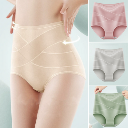 Women's High-Waist Crossover Tummy Control Panties