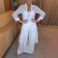 Women's Fashion Lapel Lace Long Shirt