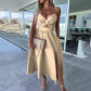👗Summer New💕Women’s Spaghetti Straps High Slit Dress