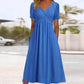 👗Women’s V-Neck Short Sleeve Long Dresses💙