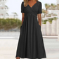 👗Women’s V-Neck Short Sleeve Long Dresses💙