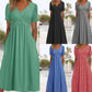👗Women’s V-Neck Short Sleeve Long Dresses💙