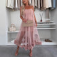 Women's Mesh Patchwork Strapless Dress