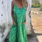 Women's Printed Spaghetti Strap Maxi Dress