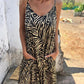Women's Printed Spaghetti Strap Maxi Dress
