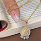 ✨Shiny Gift📿Retro Style Gold Tower Rhinestone Pendant