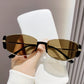 ✨2025 New Trend✨Women's Retro Oval Narrow Frame Sunglasses