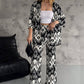 💕Summer New Arrival💕 Printed Mid-Sleeve Cardigan & Trendy Wide-Leg Trousers Two-Piece Set