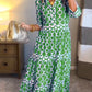 💙Women’s Geometric Print V-Neck Maxi Dress