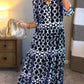 💙Women’s Geometric Print V-Neck Maxi Dress