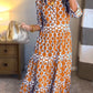 💙Women’s Geometric Print V-Neck Maxi Dress