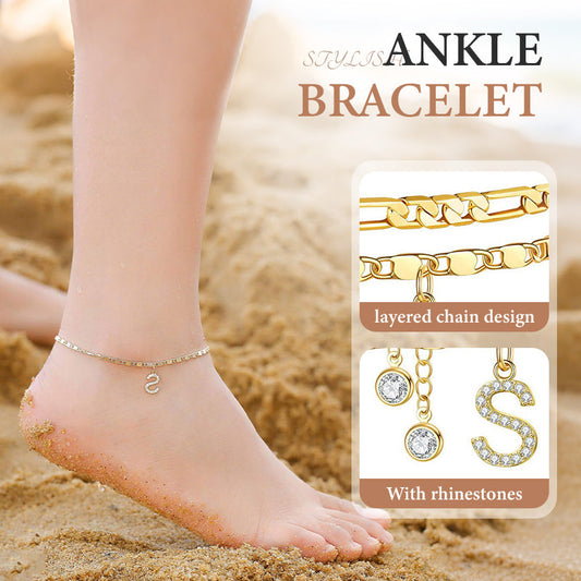 💕Buy 1 Get 1 Free💕Layered Gold Ankle Bracelet for Women