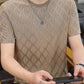 Men's Diamond Check Embossed Top