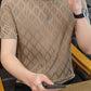 Men's Diamond Check Embossed Top