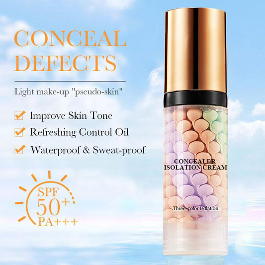 🎉Buy 2 Get 1 Free🎉3-color Delicate Hydration Brighten Skin Tone Waterproof Concealer Isolation Cream