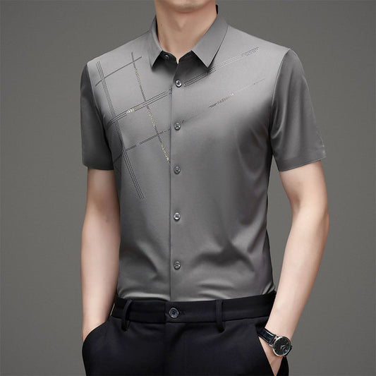 Men’s Trendy Iron-Free Short Sleeve Shirt