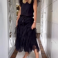 Women’s Elegant Irregular Layered Ruffles Long Skirt