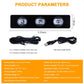 Car Interior USB Star Light 4 PCS(7 Color Voice Control with Remote Control)