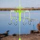 Outdoor Fluorescent Floating Fishing Set with 5 Barbed Hooks