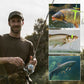 Outdoor Fluorescent Floating Fishing Set with 5 Barbed Hooks
